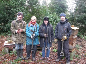 Working in the woodland at Martineau Gardens